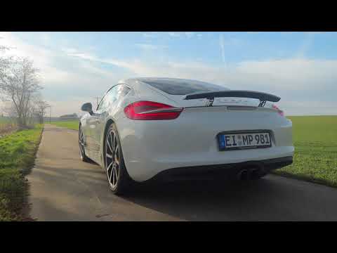 Porsche Cayman S 981 stock exhaust sound + launch control start