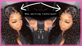 How to fix dark lace| zig zag parting ft Beauty forever hair