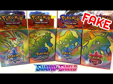 FAKE Pokemon Sword & Shield Cards + Tin Opening!