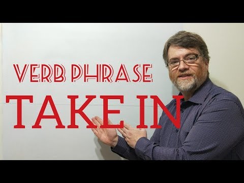 English Tutor Nick P Verb Phrase (177) Take In  (10 Meanings )