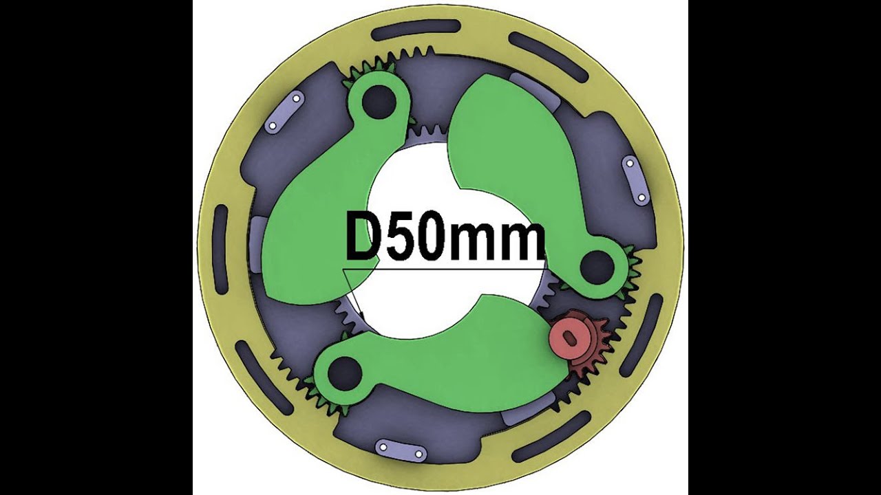 3DP3BLROD50A-Mecanismo de iris para impresi&oacute;n 3d Modelo de impresión 3D