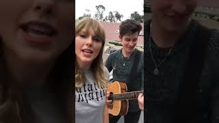 #TaylorSwift &amp; #ShawnMendes Singing There&#39;s Nothing Holding Me Back 🎶🎸#shorts #shortsfeed #youtube