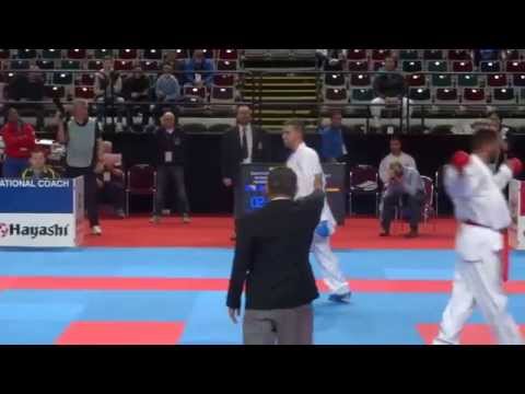 Germany vs Bosnia Herzegovina Male Kumite -84kg repechage - 2014 World Karate Championships