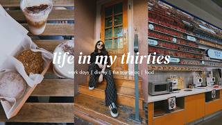 Life in my Thirties | trying japanese snacks, disneyland snacks and coffee, the source oc, work days
