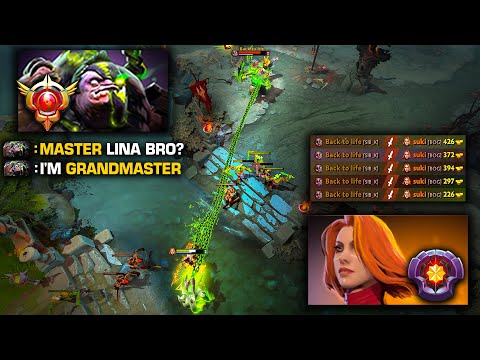 Master Tier Lina Vs Grandmaster Tier Pudge Mid | Pudge Official