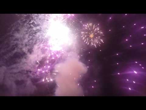 POV hand firing professional fireworks, GoPro