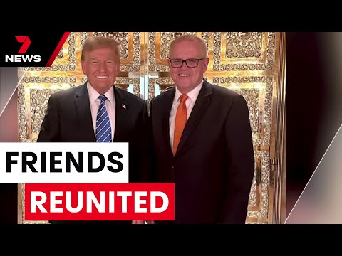 Scott Morrison catches up with Donald Trump in US | 7 News Australia