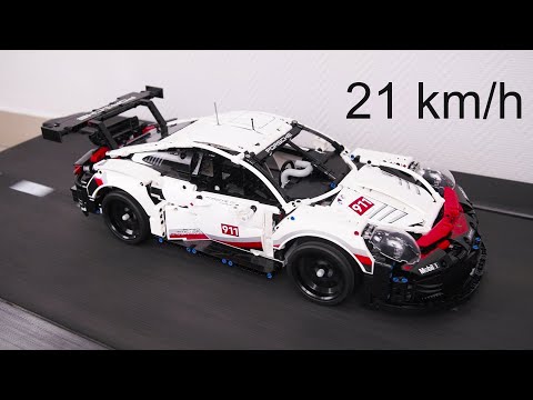 Porsche 911 RSR VS Treadmill. Drag Race Speed and CRASH Test