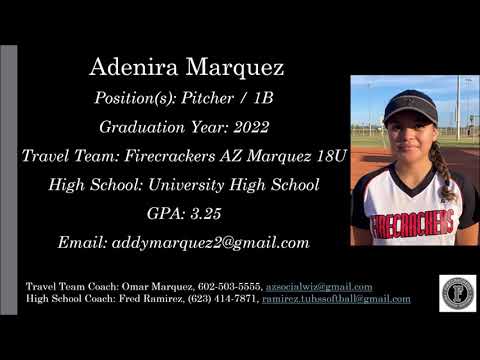 Adenira Marquez Softball Skills Video - 2022 Pitcher 1B
