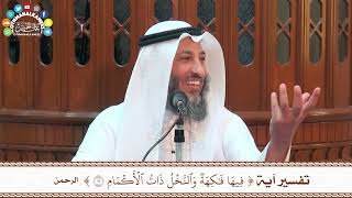 29 - تفسير آية ( فيها فاكهة والنخل ذات الأكمام ) - عثمان الخميس
