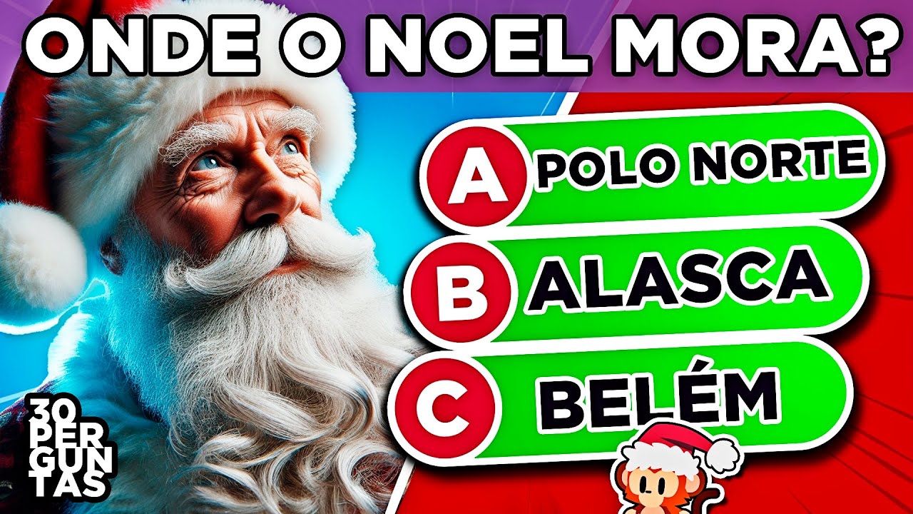 🎅PERGUNTAS SOBRE O NATAL | Teste seus conhecimentos e raciocínio nestes desafios #macaquiz #natal