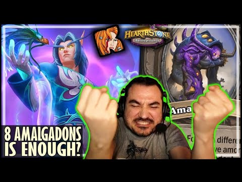 8 AMALGADONS = LIGHTFANG WORKS! - Hearthstone Battlegrounds