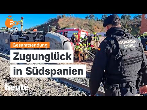 Video Thumbnail: heute 19:00 Uhr vom 19.01.2026 Entgleiste Züge in Spanien, Konflikt um Grönland, E-Auto-Förderung