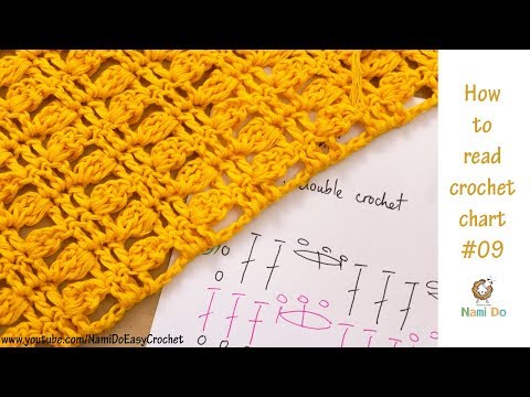 Easy Crochet: How to read crochet chart #09