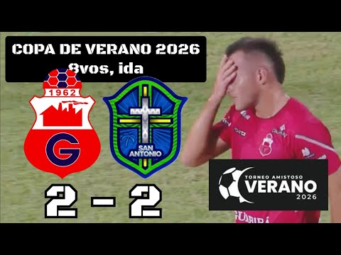EXTENDED SUMMARY: Guabirá 2 – 2 San Antonio | Copa de Verano 2026, Round of 16, first leg