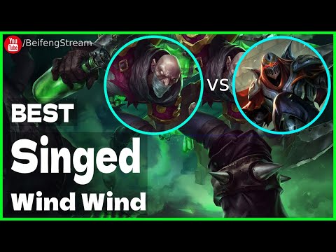 🛑 Wind Wind Singed vs Zed Master - Wind Wind (小风风c) Rank 1 Singed Guide