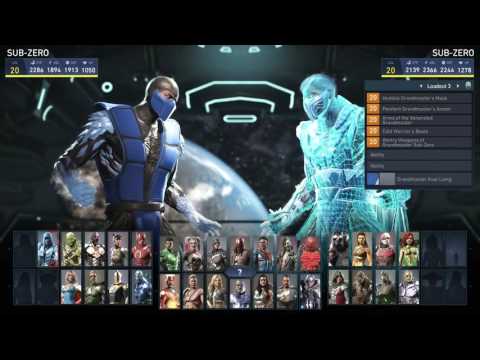 ALL SUB ZERO EPIC GEAR SETS IN INJUSTICE 2