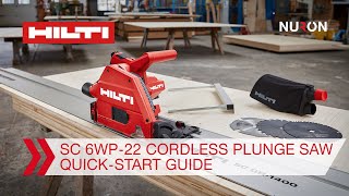 Hilti Nuron SC 6WP-22 Cordless Plunge Saw - Quick-start Guide