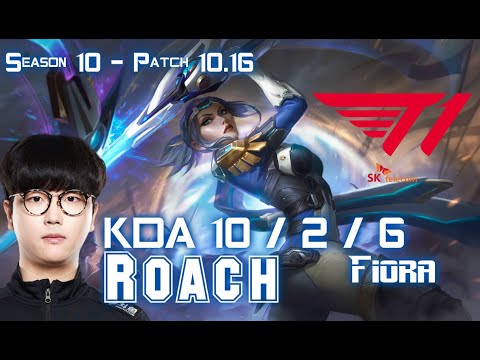T1 Roach FIORA vs WUKONG Top - Patch 10.16 KR Ranked
