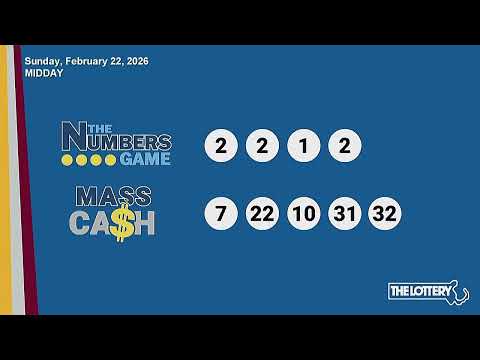 Midday Drawings: Sunday, February 22, 2026