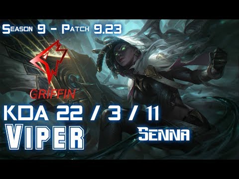 GRF Viper SENNA vs EZREAL ADC - Patch 9.23 KR NORMAL
