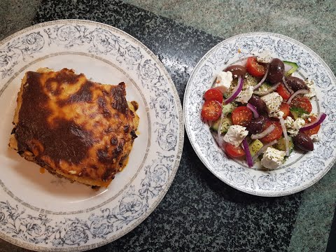 Moussaka with Greek Salad - Richie's FoodGasms