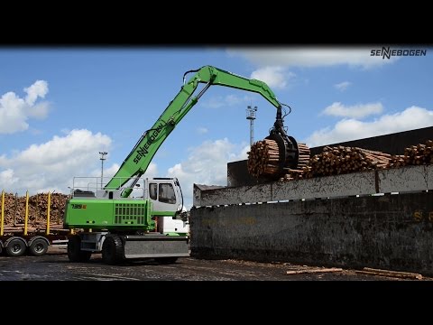 SENNEBOGEN 735 E-Serie  - Holzumschlag auf dem Rundholzplatz - Zary/Polen