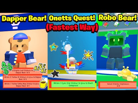 FAST! How To Complete Onetts, Robo Bears, & Dapper Bears Beesmas Quests Guide! (Bee Swarm Simulator)