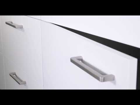 Spülenschrank Touch mit 1 Tür Schwarz - Breite: 60 cm - Türanschlag links