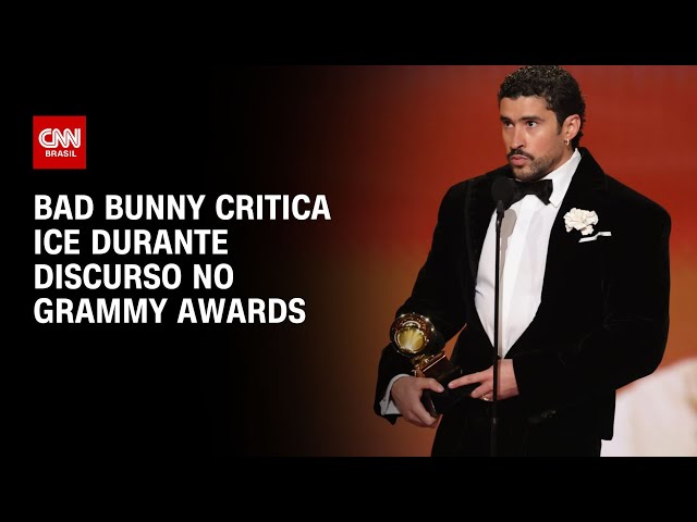 Bad Bunny faz discurso contra o ICE no Grammy Awards | CNN 360°
