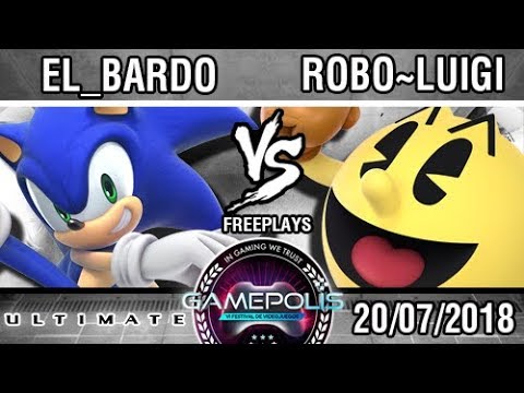 [GAMEPOLIS 2018] El_Bardo (Sonic) vs Robo~Luigi (Pacman) - SSBU E3 Demo - Freeplays