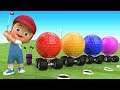 Golf Balls 3D for Kids Children Toddlers Games | Little Baby Fun Play Golf Game Learning Colors