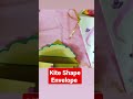 Kite Shape Envelope #shorts #youtubeshorts  @krishnasrangolitricks7353