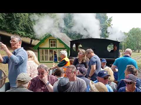 Fawley Hill Henley Steam Railway driver eye view 1:13 incline steepest in UK . Tank engine thrash