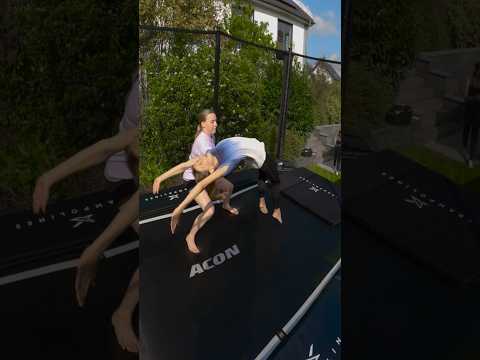 Can she LEARN a flick-flack in 10 minutes?! #challenge #gymnastics #trampoline #flick-flack