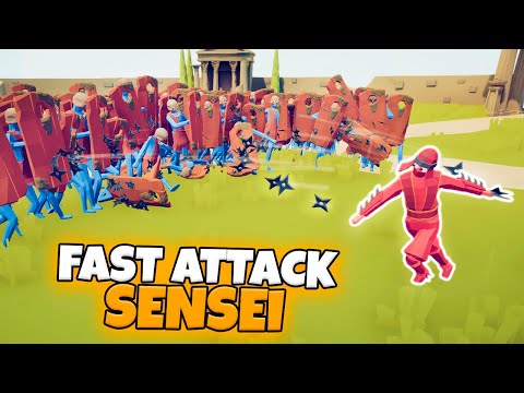 FAST ATTACK SENSEI VS EVERY FACTION | TABS BUGS DLC GAMEPLAY