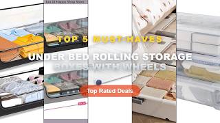 Cheap & Best Under Bed Rolling Storage Boxes With Wheels Unboxing & Review - 3 Pack Wheeled Plastic