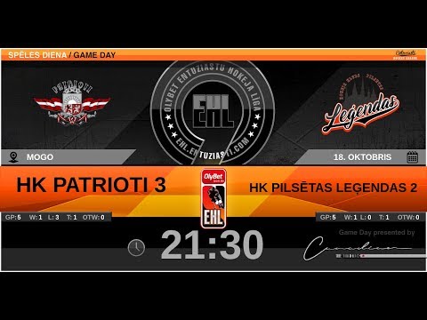 2019.10.18. - HK PATRIOTI 3 - HK PILSĒTAS LEĢENDAS 2
