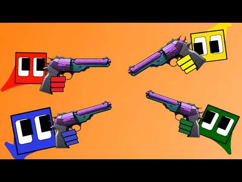 Dual Pistols Square Battle – Only One Winner!