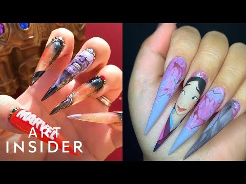 Artist Paints Character-Themed Nails