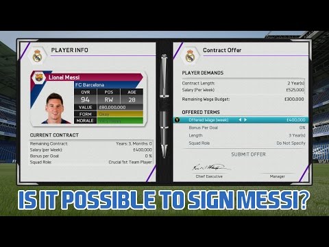 FIFA 16 Career Mode - Is it possible to sign Lionel Messi?
