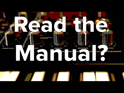 Read the MANUAL? -  Music Production and Engineering