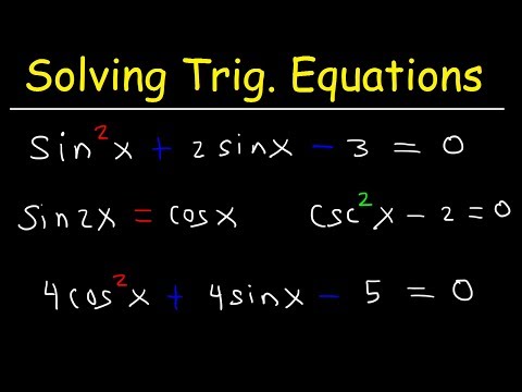 Solving Trigonometric Equations By Factoring & By Using Double Angle Identities