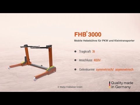 Mobile Hebebühne Modell FHB3000 - 2020 DE
