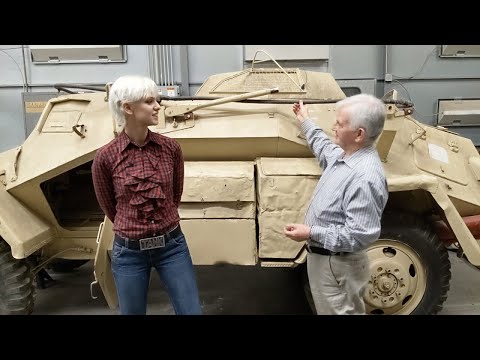 Sdkfz 223 with Hilary Doyle at NACC Ft. Benning