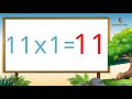 Table of 11, Learn Multiplication Table of Eleven 11 x 1 = 11, 11 ka Table, Maths table