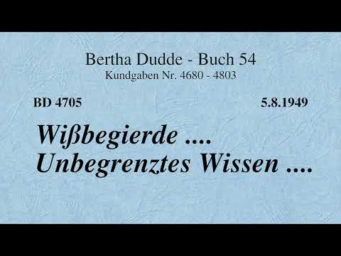 BD 4705 - WISSBEGIERDE .... UNBEGRENZTES WISSEN ....