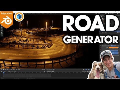 Geometry Nodes ROAD GENERATOR - Curves to Roads! (Amazing Node Tool)