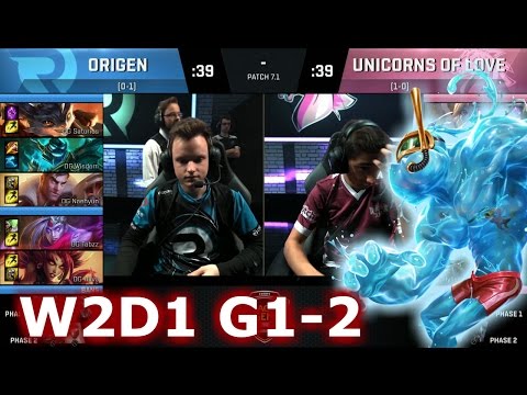Unicorns of Love vs Origen | Game 2 S7 EU LCS Spring 2017 Week 2 Day 1 | UOL vs OG G2 W2D1