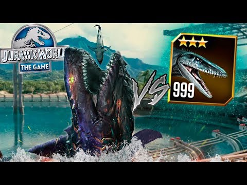 MOVIE STAR MOSASAURUS LEVEL 999 VS COLOSSUS 04! - Jurassic World The Game - *WORLD AQUATIC BOSS* HD